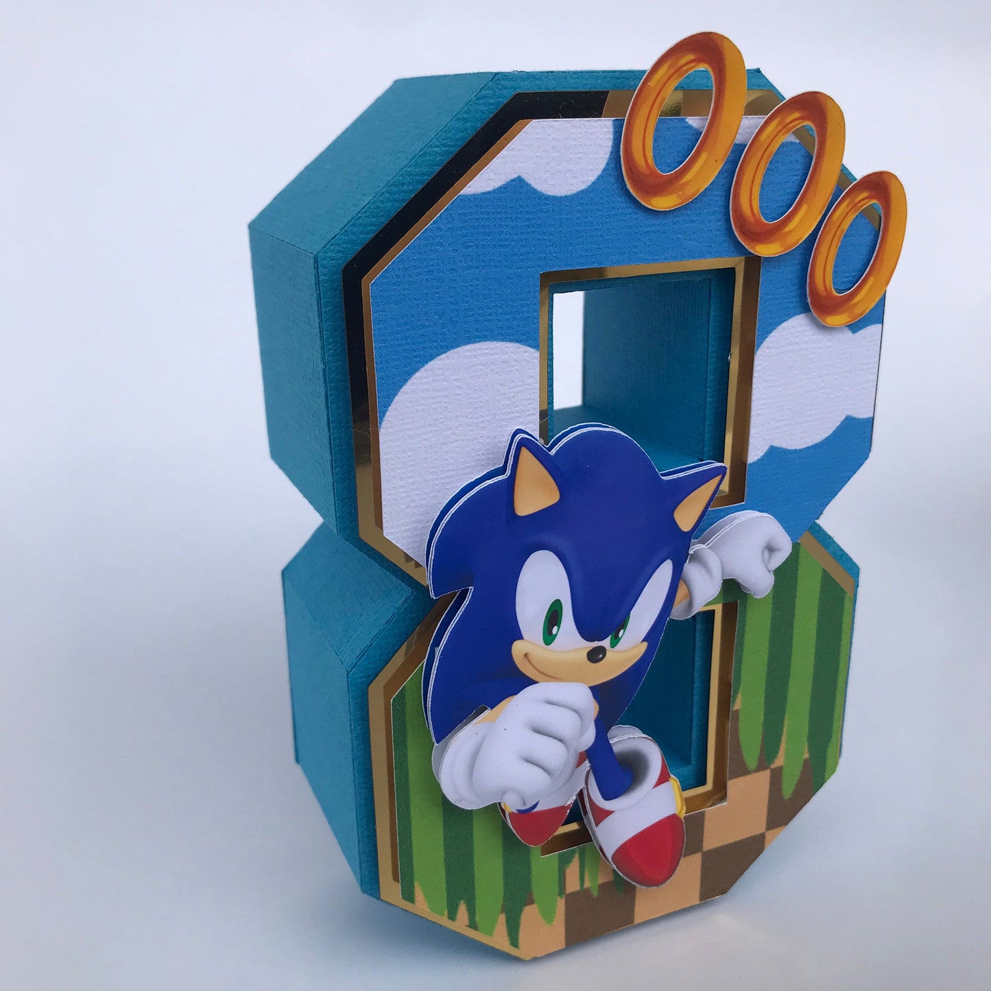 Sonic Birthday, Sonic 3D letter, Sonic 3D Number,Sonic Sega, Sonic, Sonic Party Decorations,