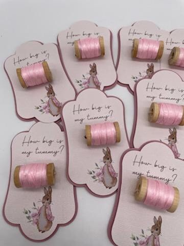 Flopsy Bunny Baby Shower Games, Bump Measuring Game,How Big is Mommy's Belly Game, Baby Shower Games, Flopsy Baby Bump Game, Guess Baby Bump