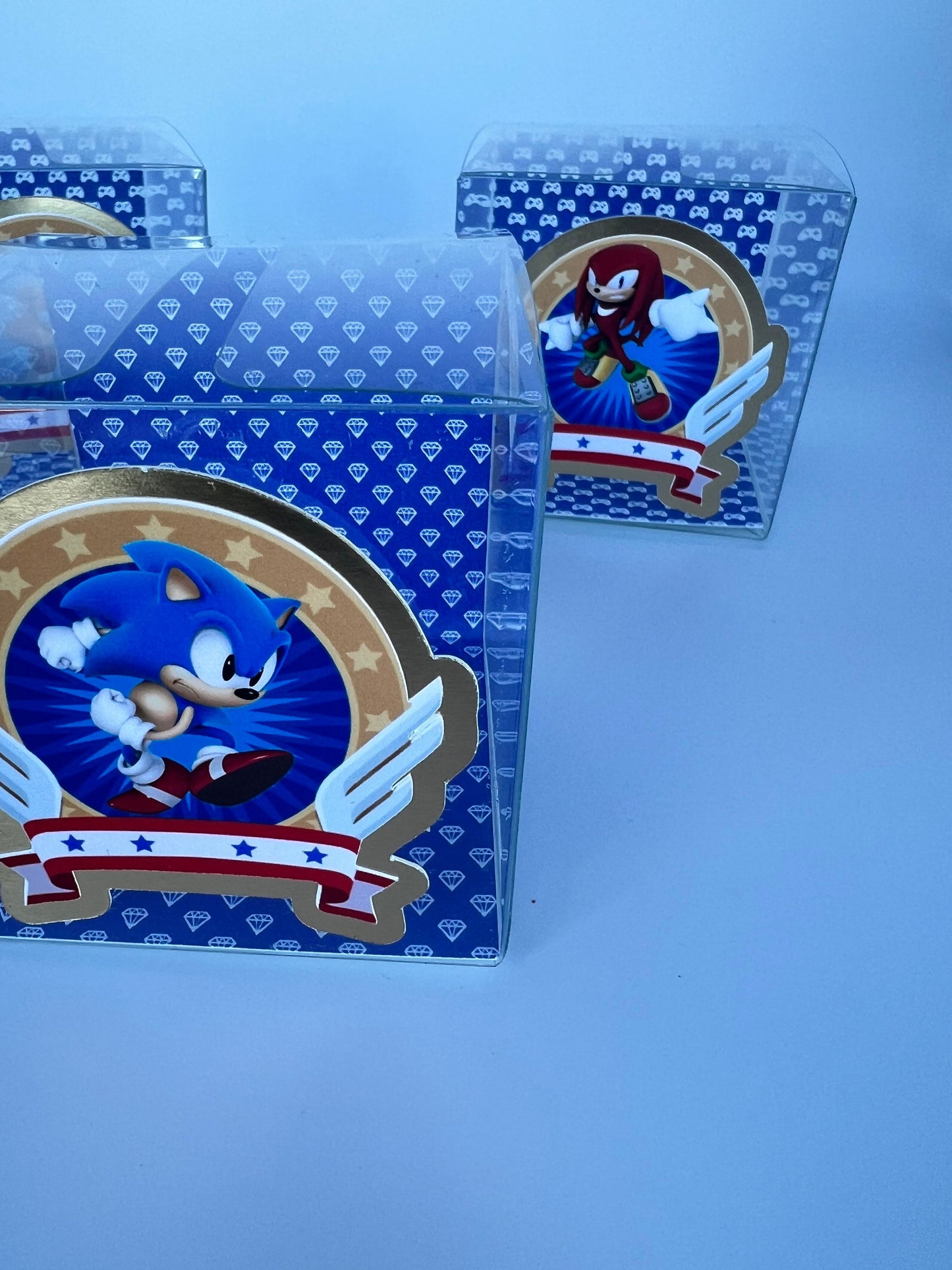 Sonic Favor Boxes, Sonic Decorations, Clear Favor Box, Party Treat Favor Box, Personalized Favor Box, Sonic Hedgehog, Sonic and Tails, Tails