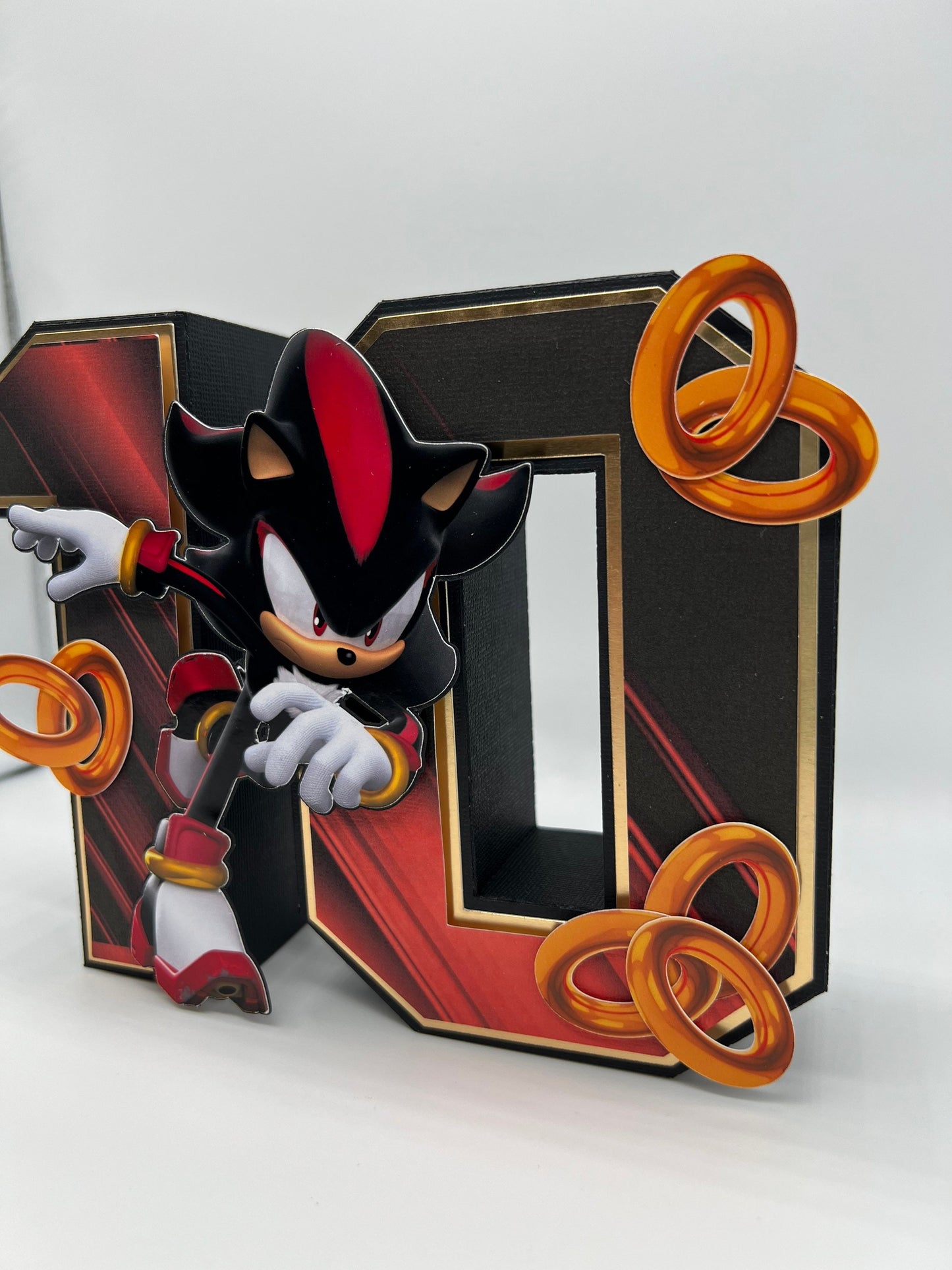 Shadow the Hedgehog Birthday, Sonic 3D letter, Sonic 3D Number,Sonic Sega, Shadow the Hedgehog, Sonic Party Decorations,