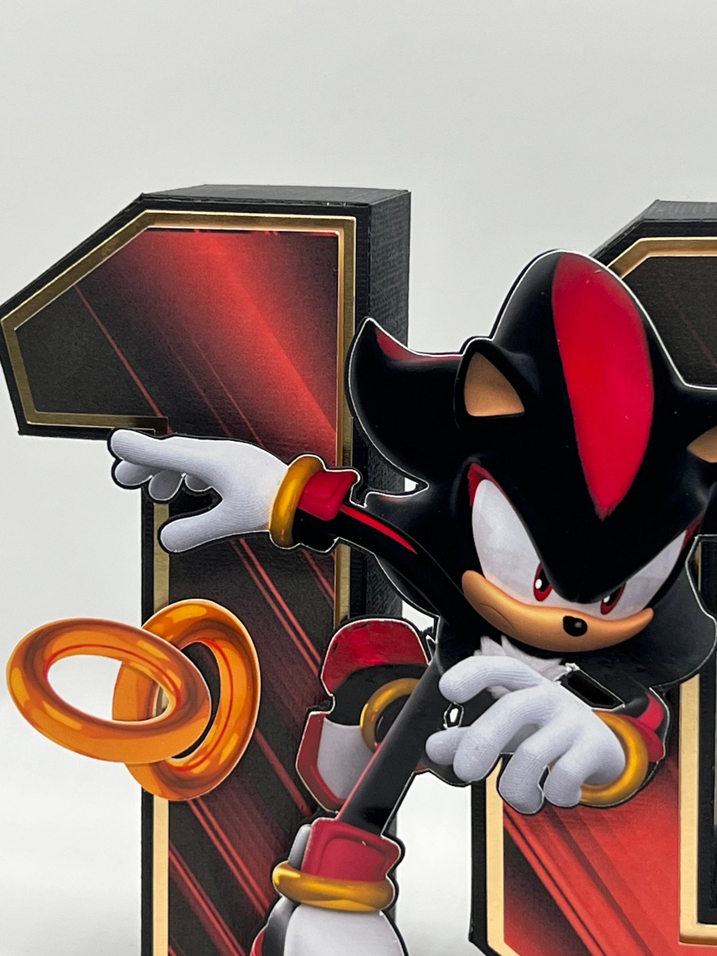 Shadow the Hedgehog Birthday, Sonic 3D letter, Sonic 3D Number,Sonic Sega, Shadow the Hedgehog, Sonic Party Decorations,