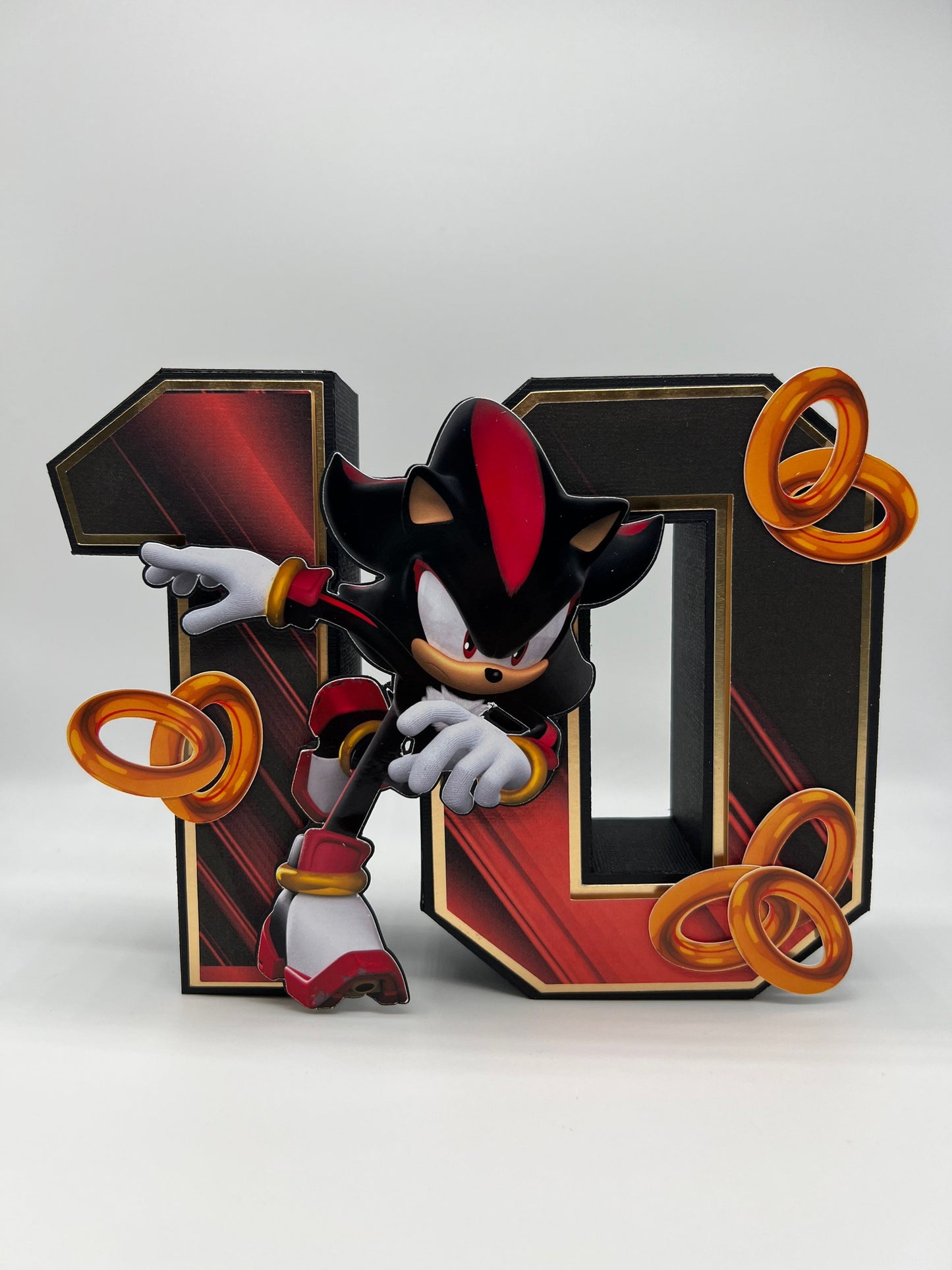 Shadow the Hedgehog Birthday, Sonic 3D letter, Sonic 3D Number,Sonic Sega, Shadow the Hedgehog, Sonic Party Decorations,