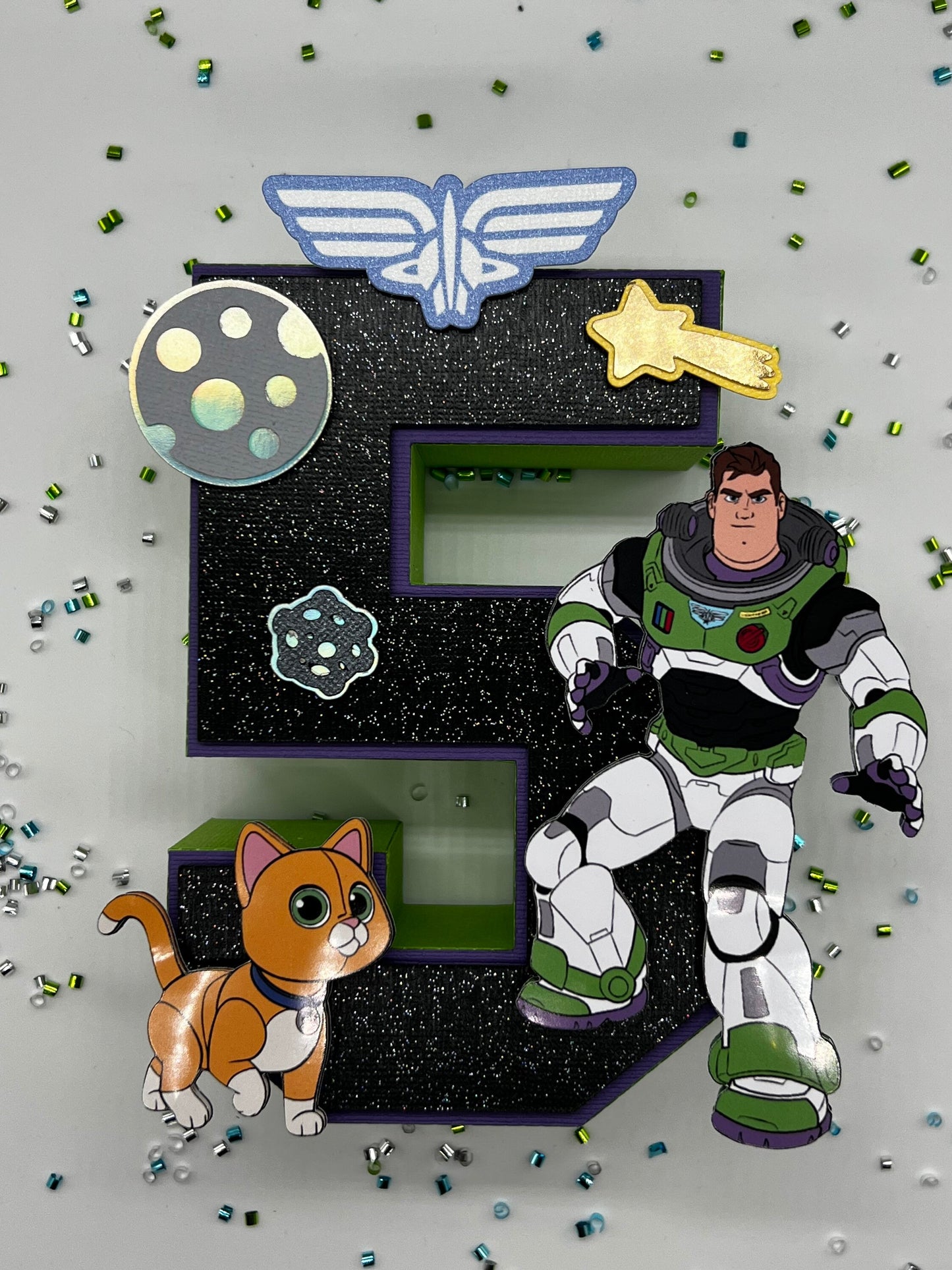 Disney Pixar Lightyear Birthday, Buzz Lightyear 3D letter, Buzz Lightyear 3D Number,Pixar Buzz Lightyear, Buzz Lightyear & Sox,