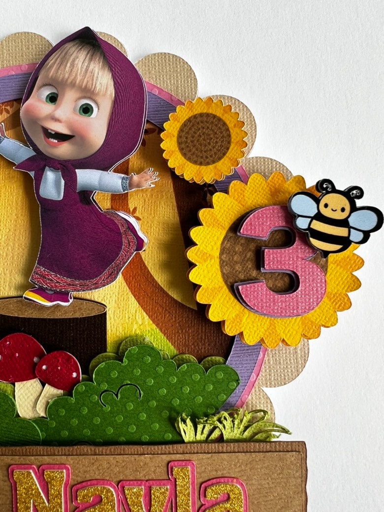 Masha and the Bear, Masha Birthday Party, Masha Cake topper, Masha y el Oso, Bear and Masha, Centerpiece Diy, Kids decorations