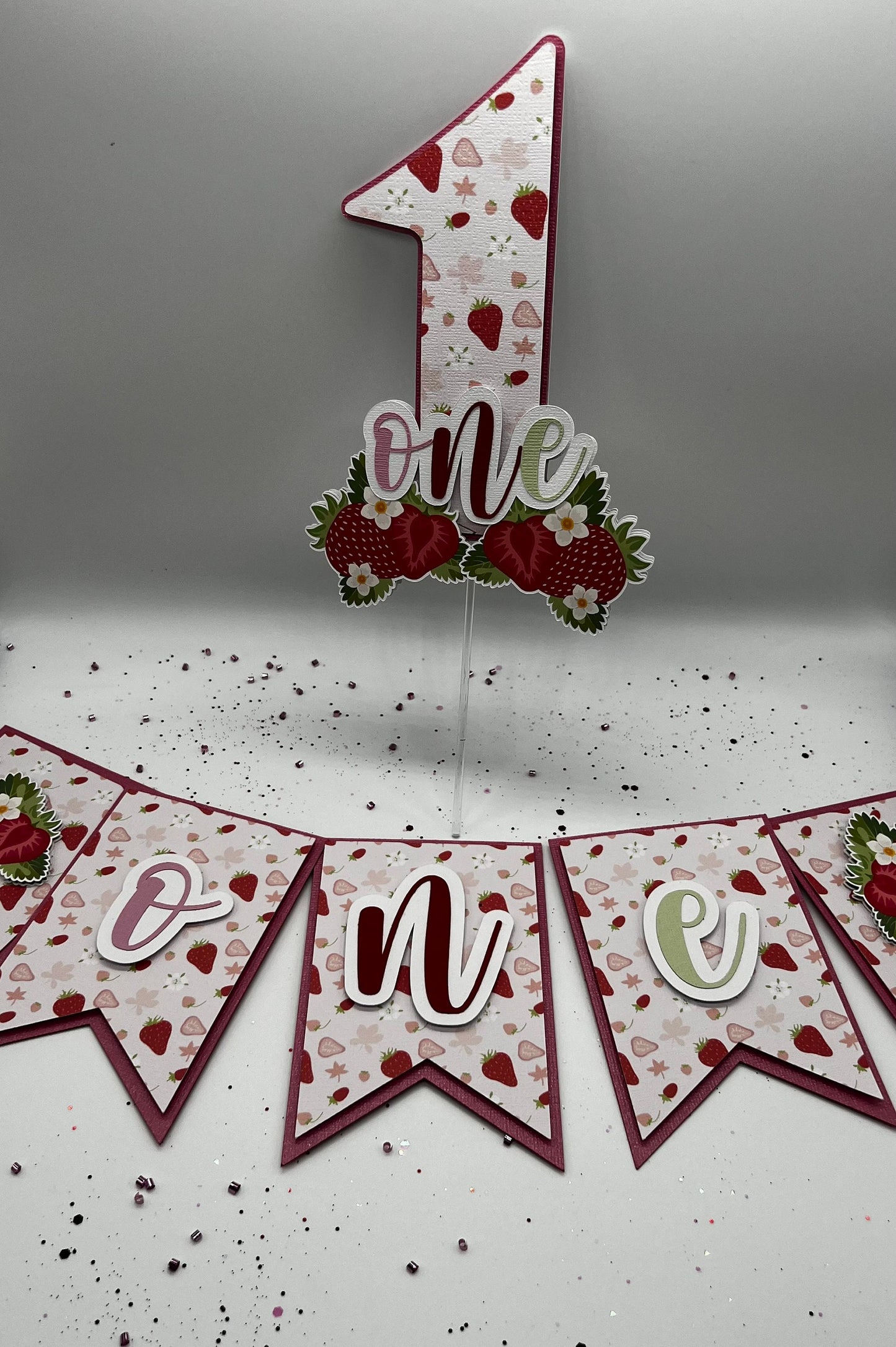 Strawberry Cake Topper, Berry First Birthday, Berry 1st Birthday, Fruit Cake, Sweet Strawberry, Sweet One, Two Sweet, High Chair Banner