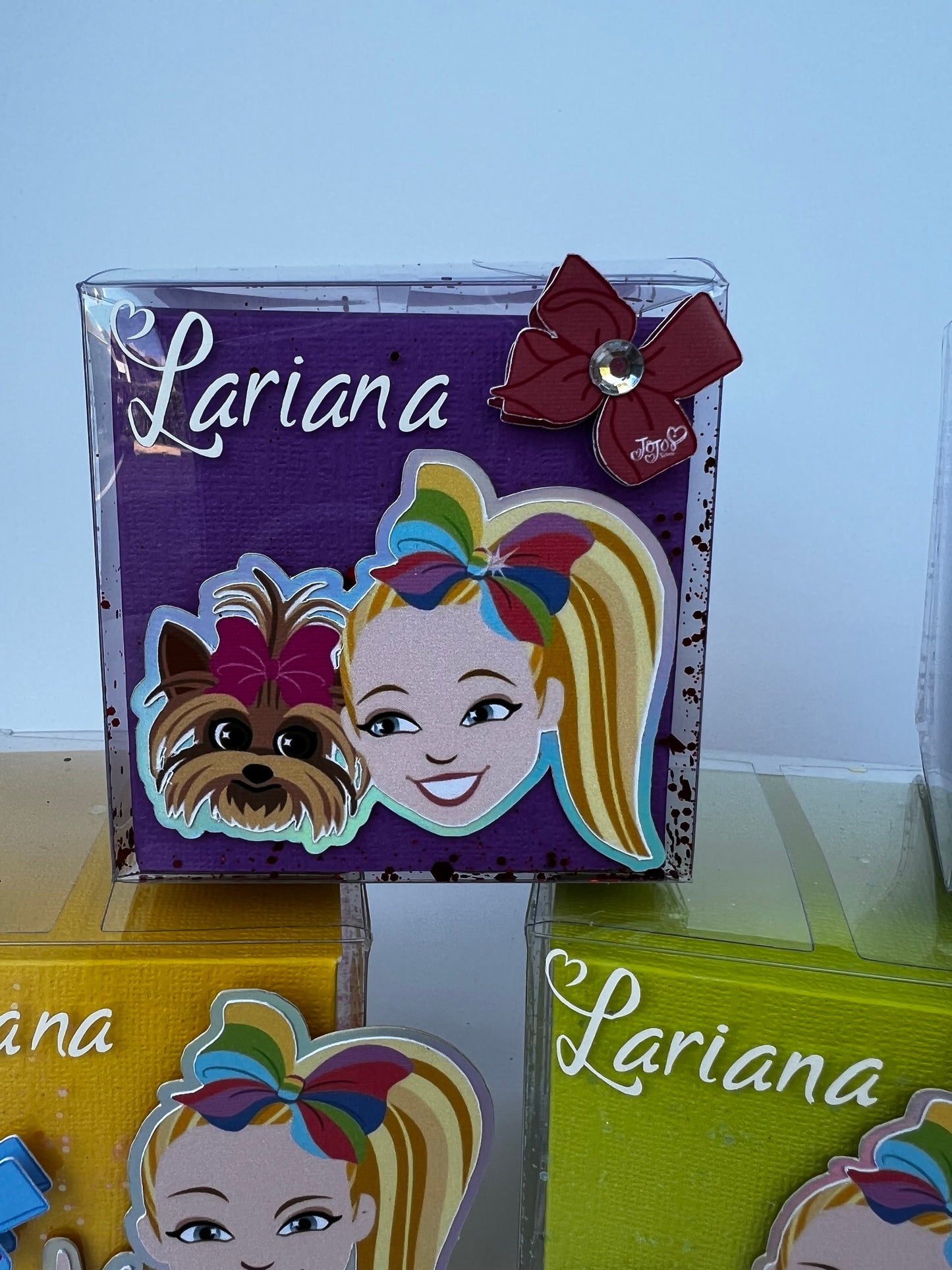 Jojo Siwa Birthday Favor Boxes, Jojo Siwa Party Decoration, Clear Favor Box,Party Treat Favor Box,Personalized Favor Box, Candy Box,