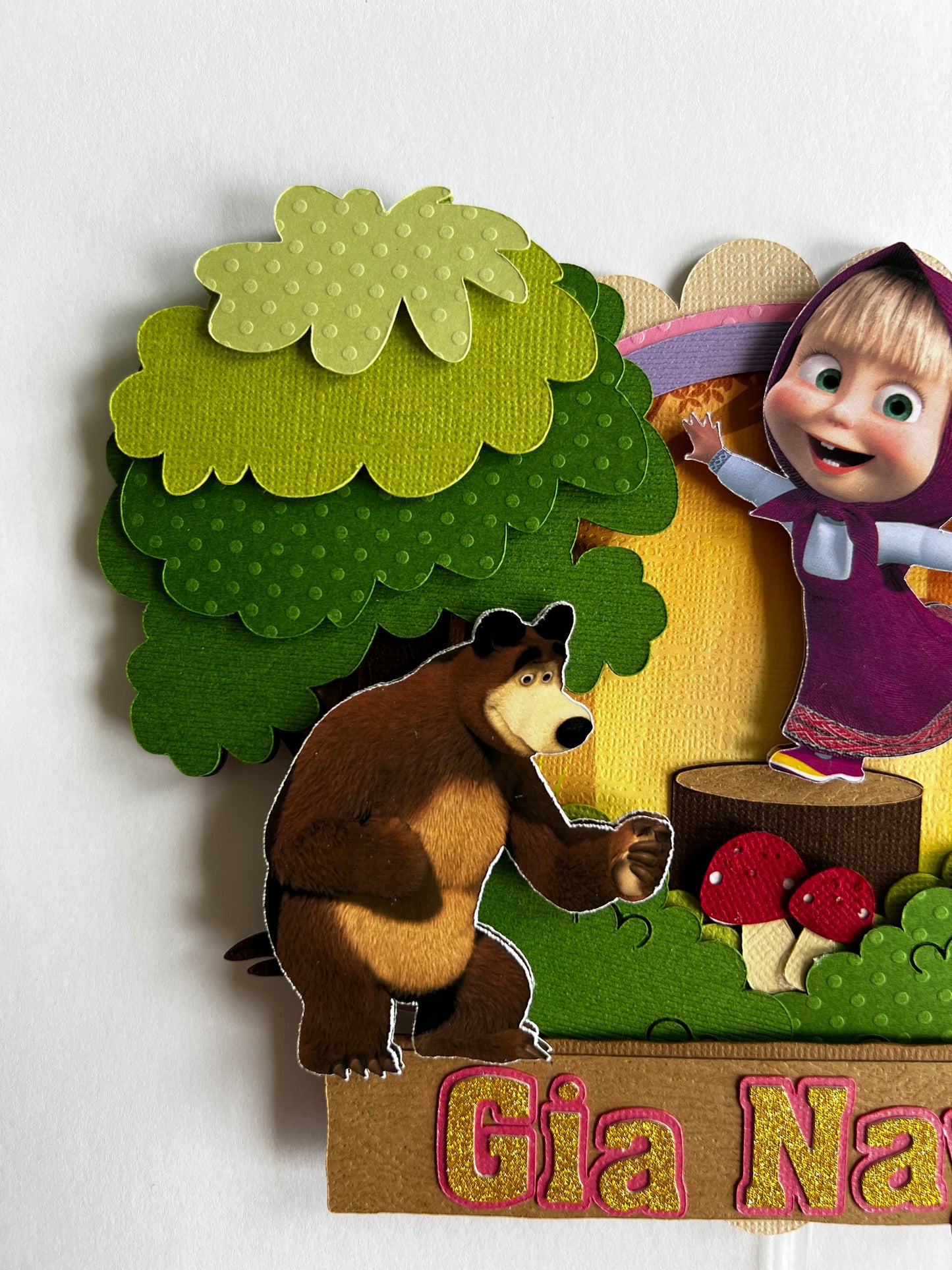 Masha and the Bear, Masha Birthday Party, Masha Cake topper, Masha y el Oso, Bear and Masha, Centerpiece Diy, Kids decorations