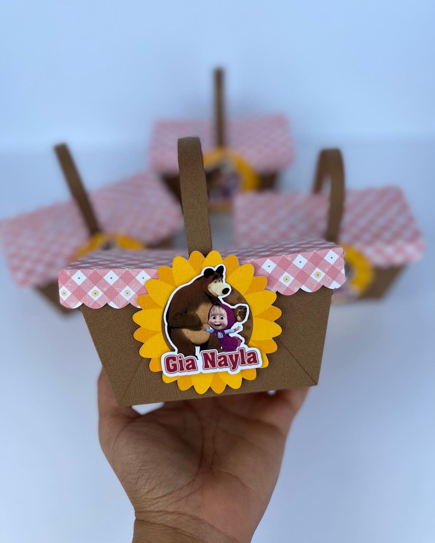 Masha and the Bear, Masha Birthday Party, Masha Favor boxes, Masha y el Oso, Bear and Masha, Candy boxes, Kids decorations,