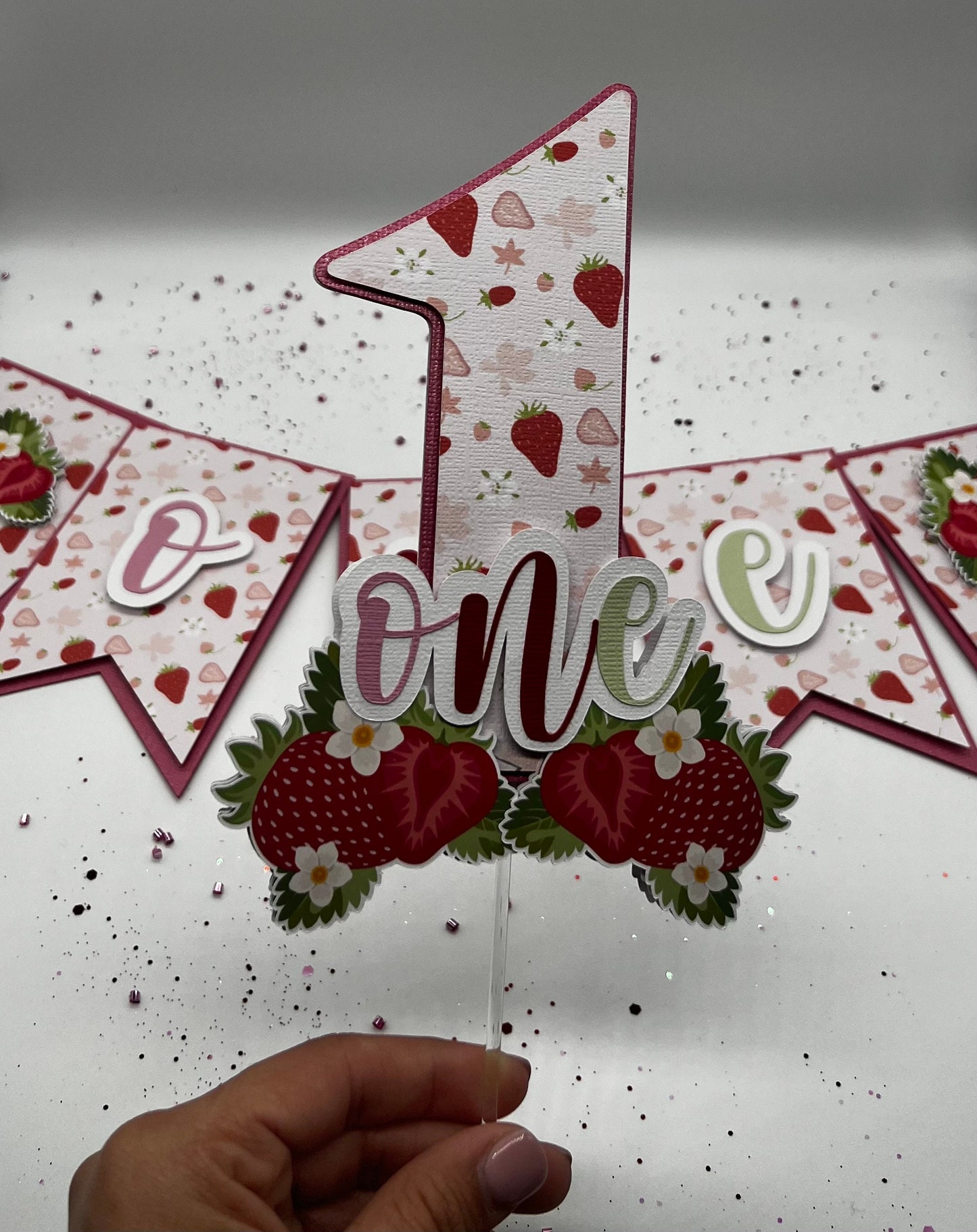 Strawberry Cake Topper, Berry First Birthday, Berry 1st Birthday, Fruit Cake, Sweet Strawberry, Sweet One, Two Sweet, High Chair Banner