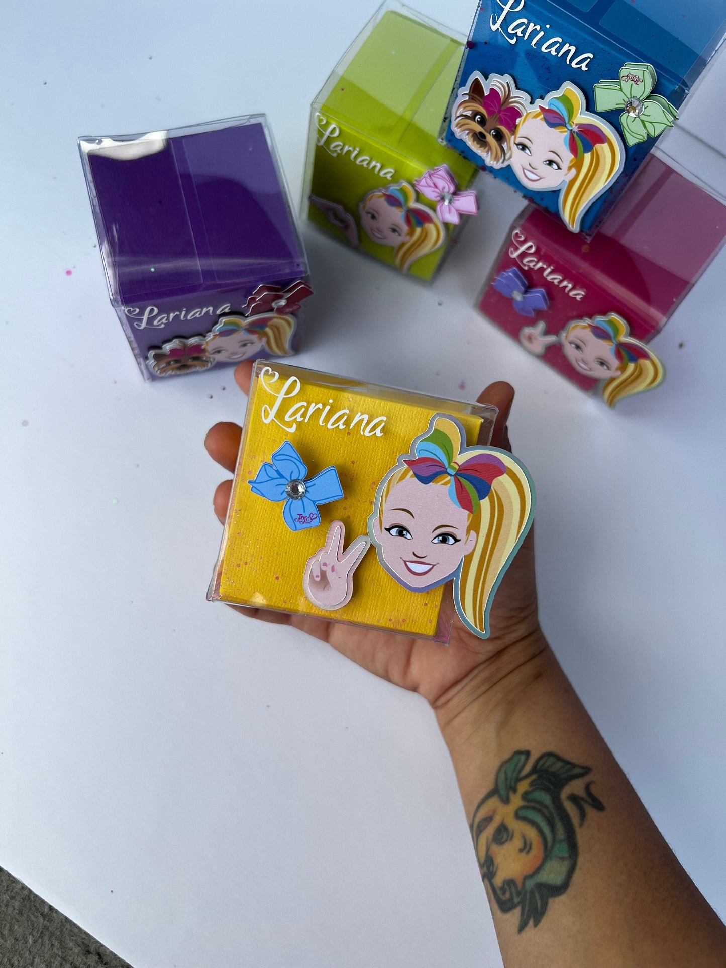 Jojo Siwa Birthday Favor Boxes, Jojo Siwa Party Decoration, Clear Favor Box,Party Treat Favor Box,Personalized Favor Box, Candy Box,