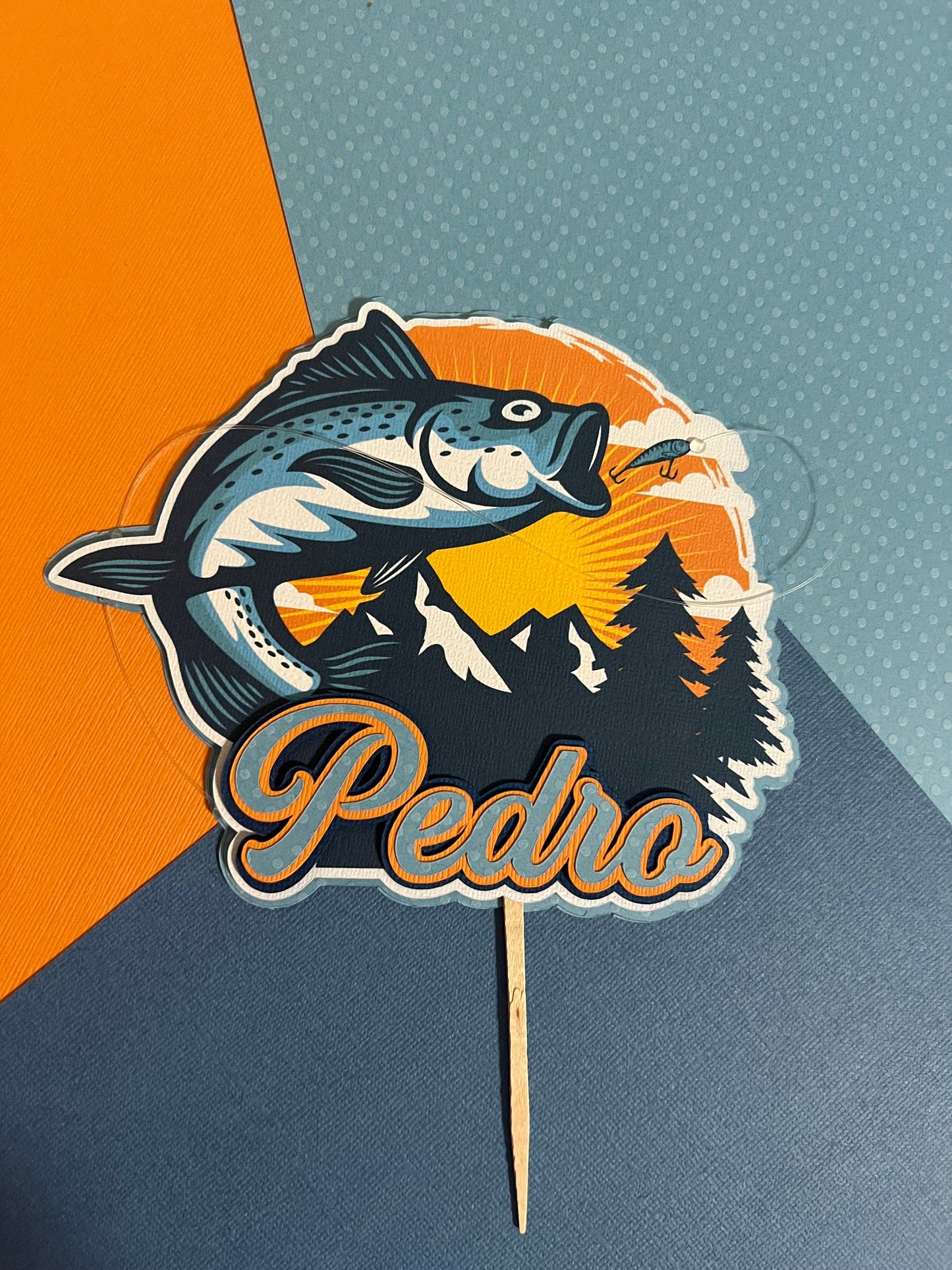 Fishing Cake topper, Catfish, Oh-Fish-ally One, Retirement cake topper, Centerpiece Diy