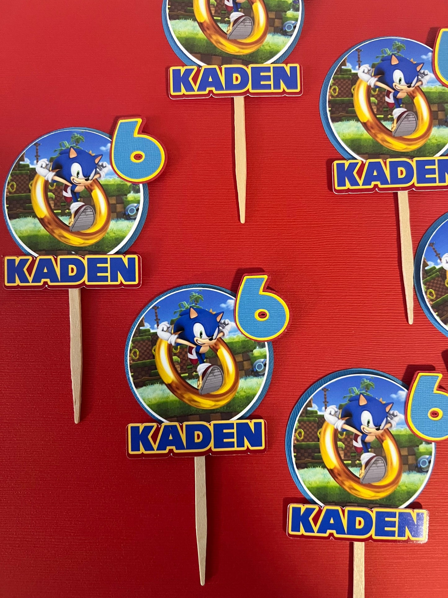 Sonic Cupcakes Toppers | Sonic Party Decoration | Sonic Birthday Party | Sonic Theme | Sonic Party | Sonic Birthday | Sonic Sega