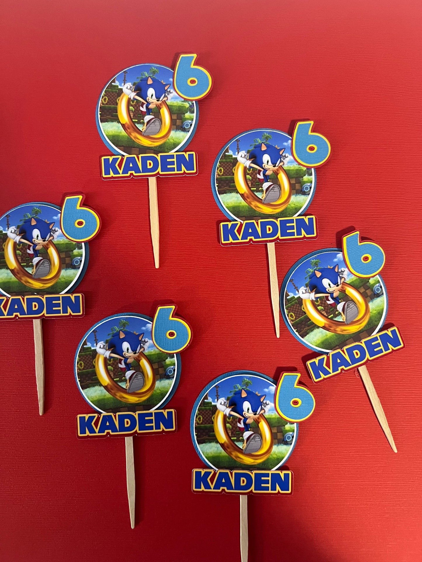 Sonic Cupcakes Toppers | Sonic Party Decoration | Sonic Birthday Party | Sonic Theme | Sonic Party | Sonic Birthday | Sonic Sega