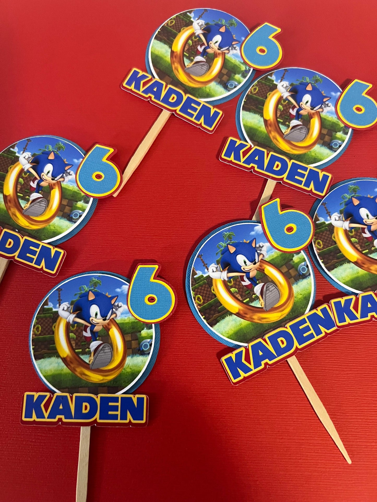Sonic Cupcakes Toppers | Sonic Party Decoration | Sonic Birthday Party | Sonic Theme | Sonic Party | Sonic Birthday | Sonic Sega