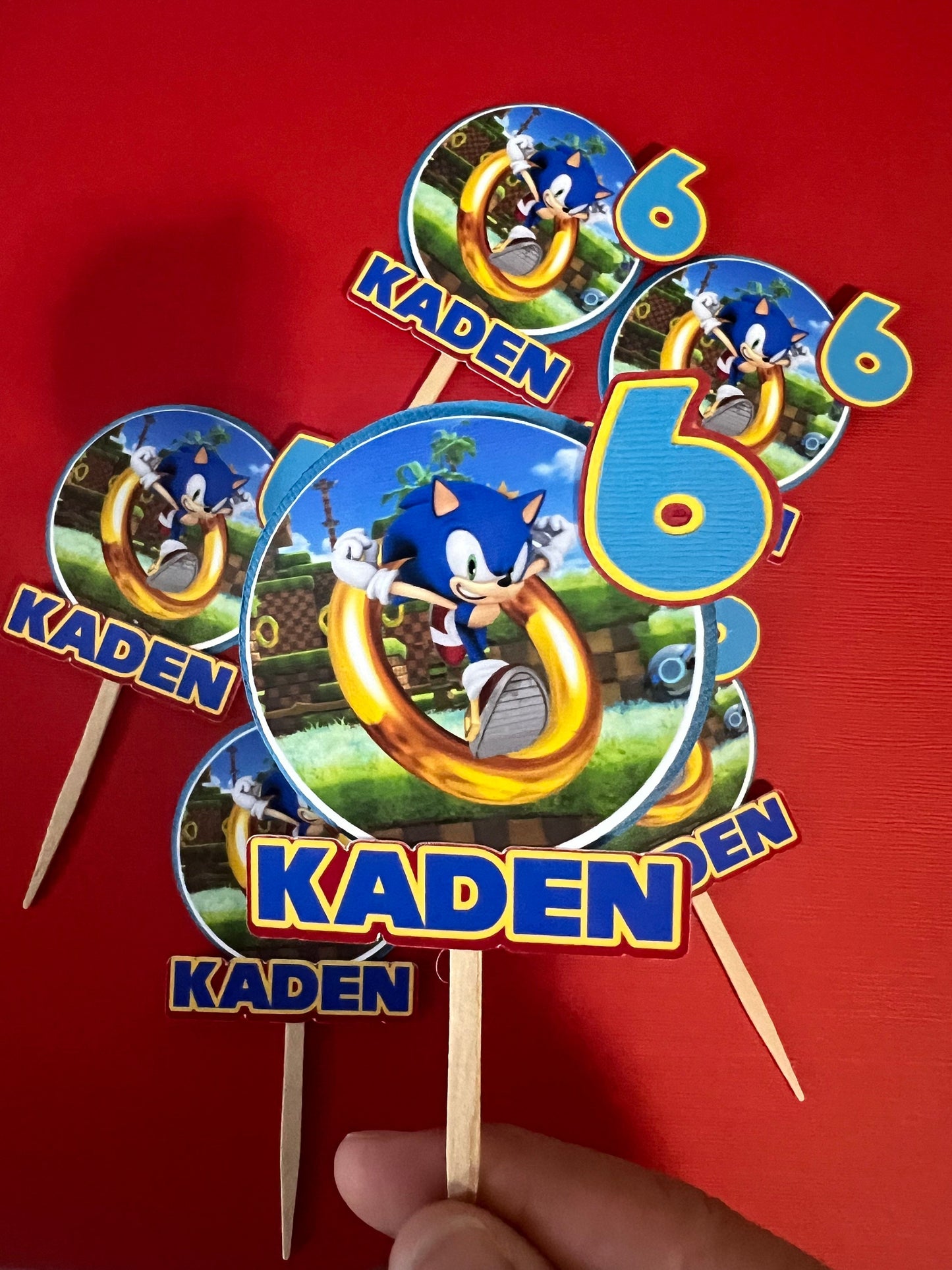 Sonic Cupcakes Toppers | Sonic Party Decoration | Sonic Birthday Party | Sonic Theme | Sonic Party | Sonic Birthday | Sonic Sega