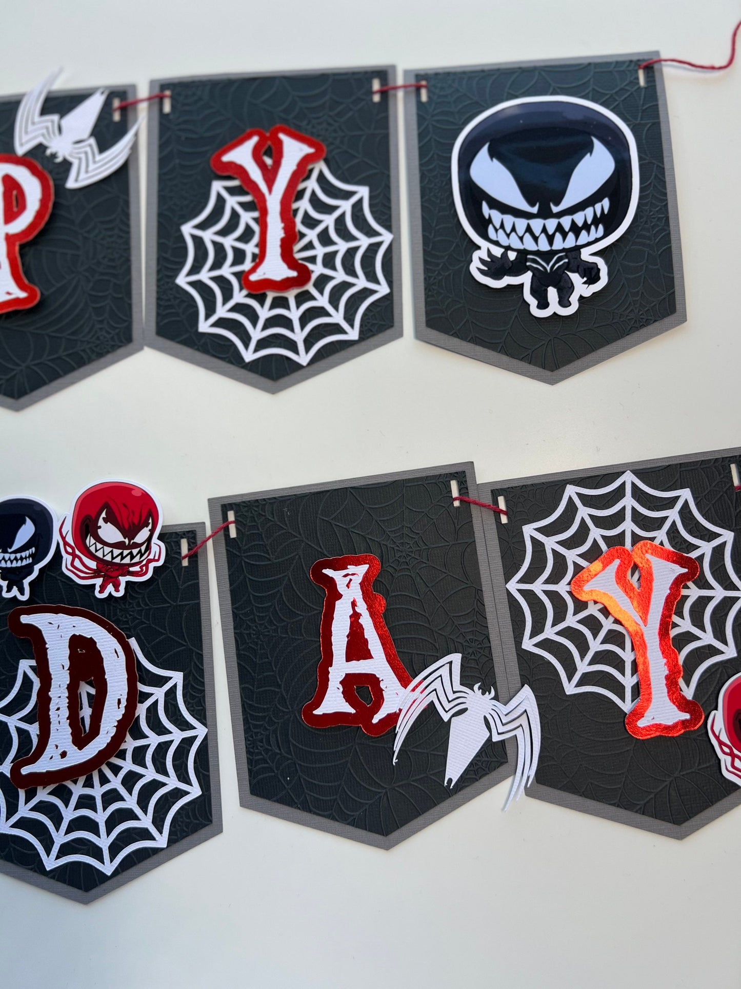 Venom Happy Birthday Banner, Venom Birthday, Venom and Carnage, Venom Party Decorations, Banner Personalized, Venom party theme banner