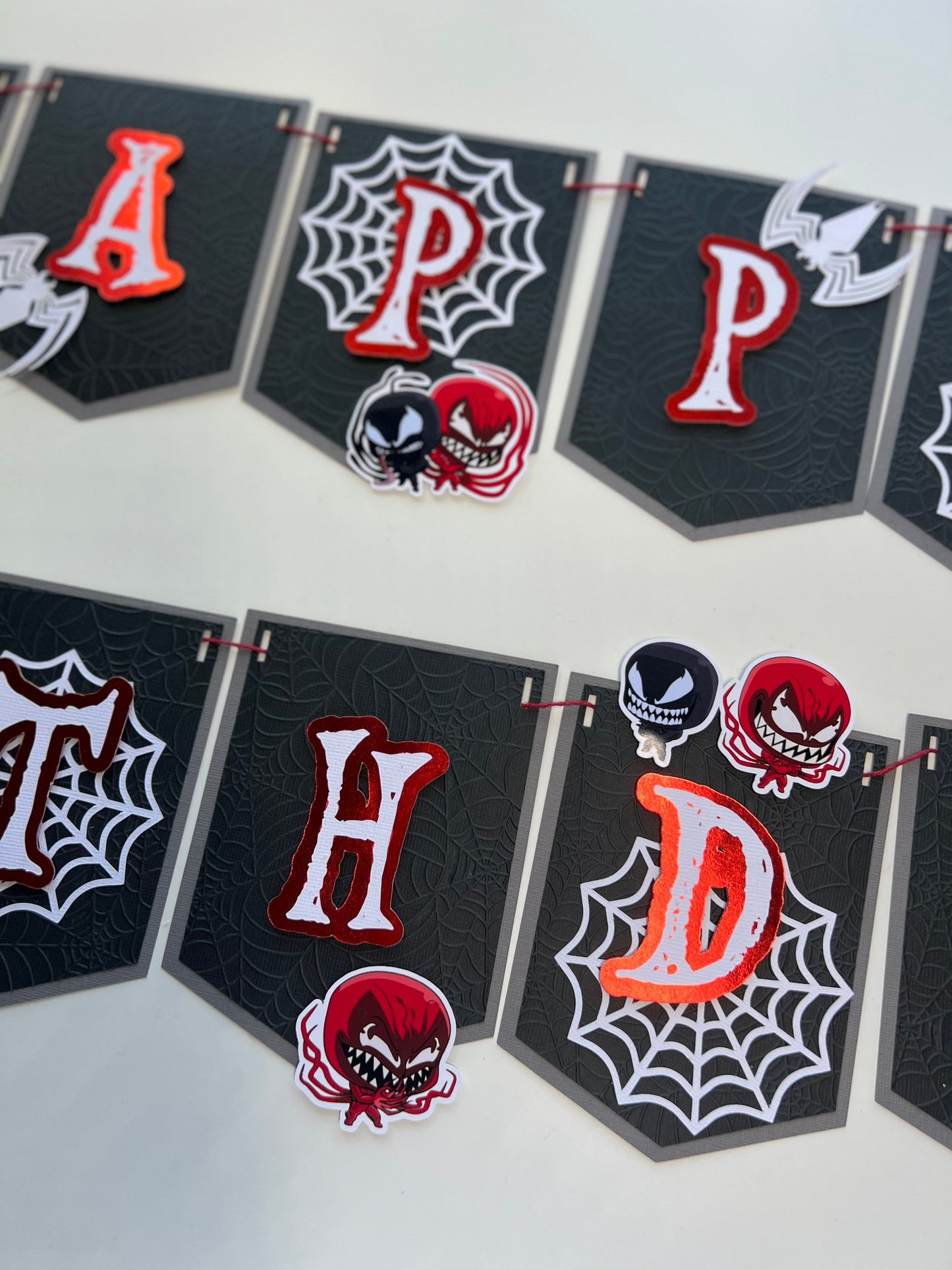Venom Happy Birthday Banner, Venom Birthday, Venom and Carnage, Venom Party Decorations, Banner Personalized, Venom party theme banner