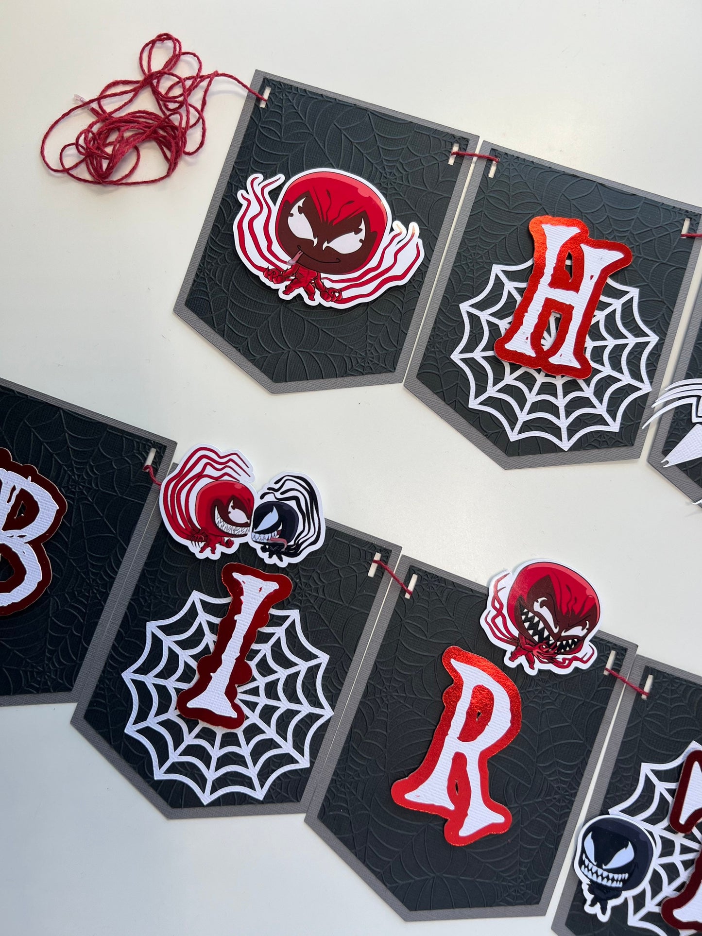 Venom Happy Birthday Banner, Venom Birthday, Venom and Carnage, Venom Party Decorations, Banner Personalized, Venom party theme banner