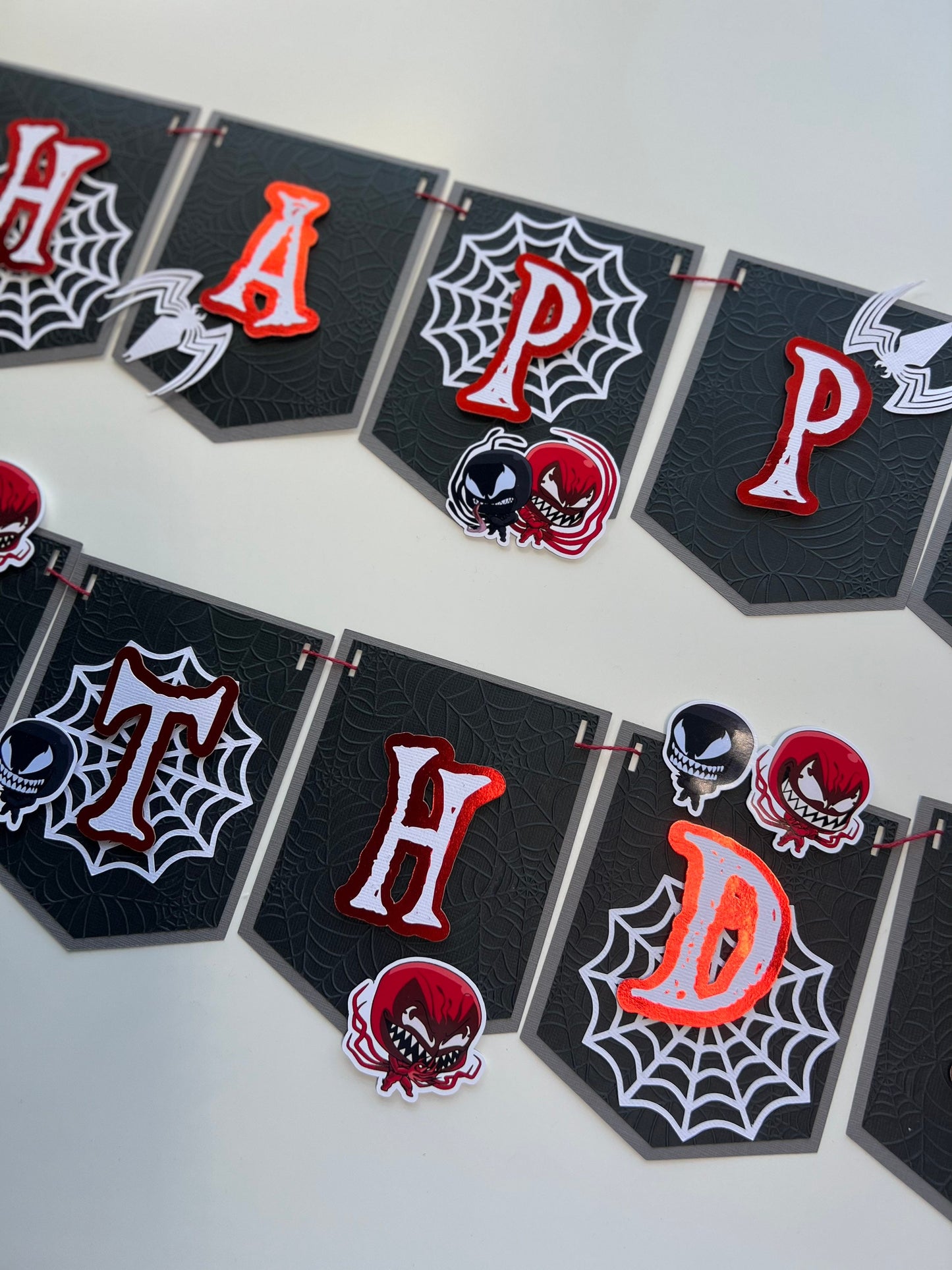 Venom Happy Birthday Banner, Venom Birthday, Venom and Carnage, Venom Party Decorations, Banner Personalized, Venom party theme banner