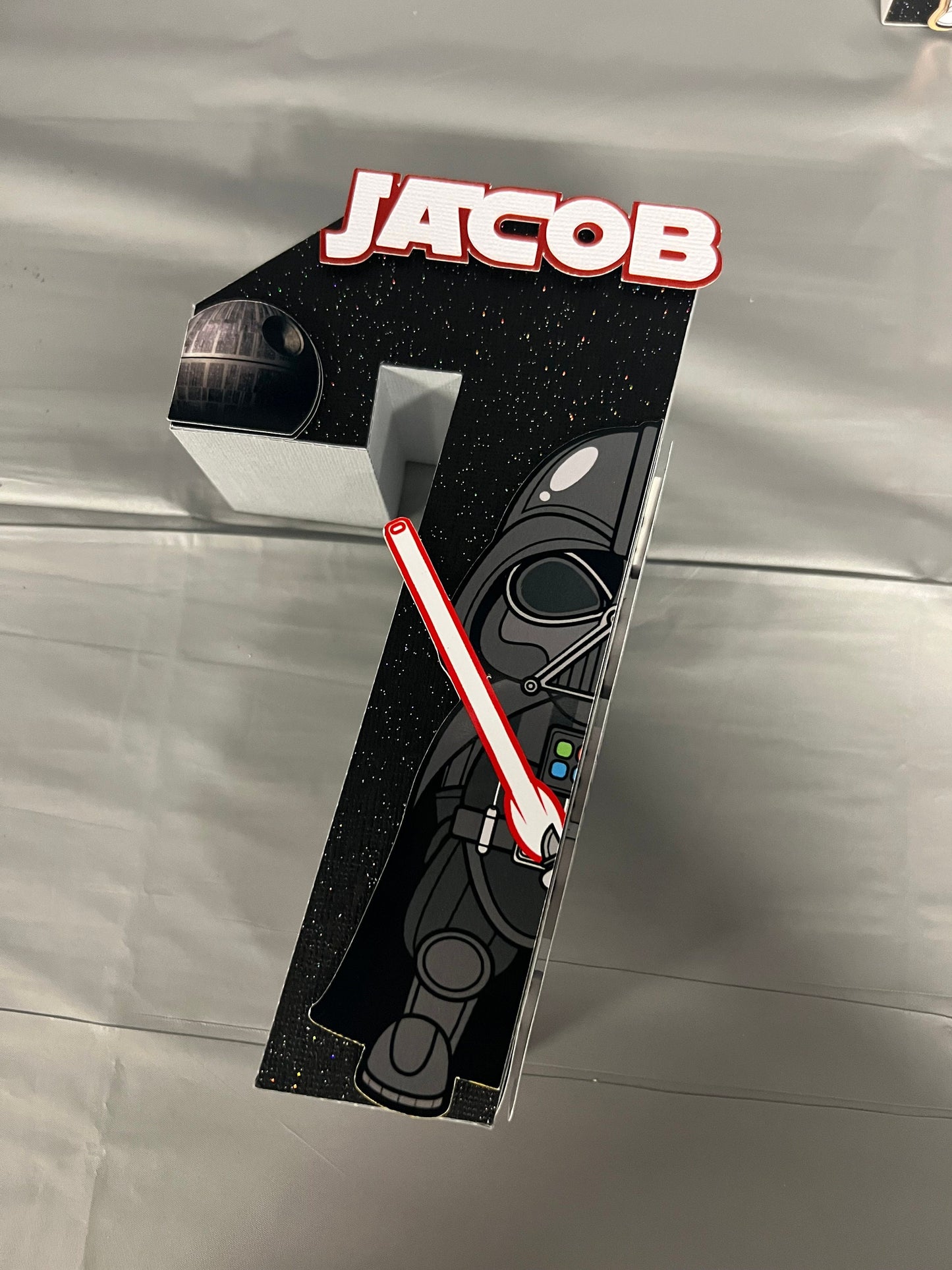 Star Wars 3D Letter/Number, Star Wars Party Decoration, Darth Vader Birthday, Disney Birthday, Disney Galaxy Theme, Yoda Birthday