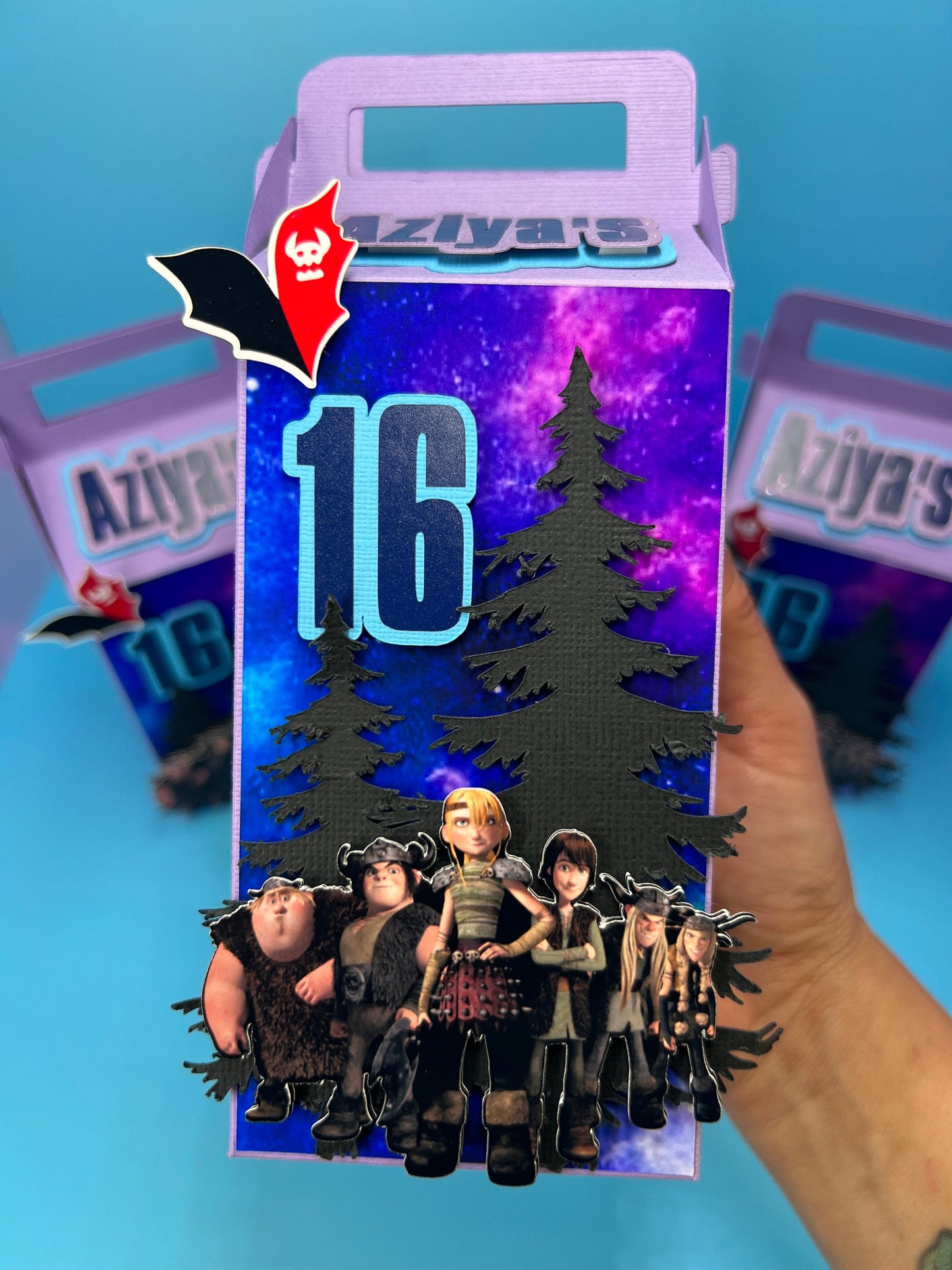 How to Train Your Dragon Favor Box, Dragon Candy Box, Light Fury Dragon Party Decorations, Night fury birthday Decor, Dragon Riders Party