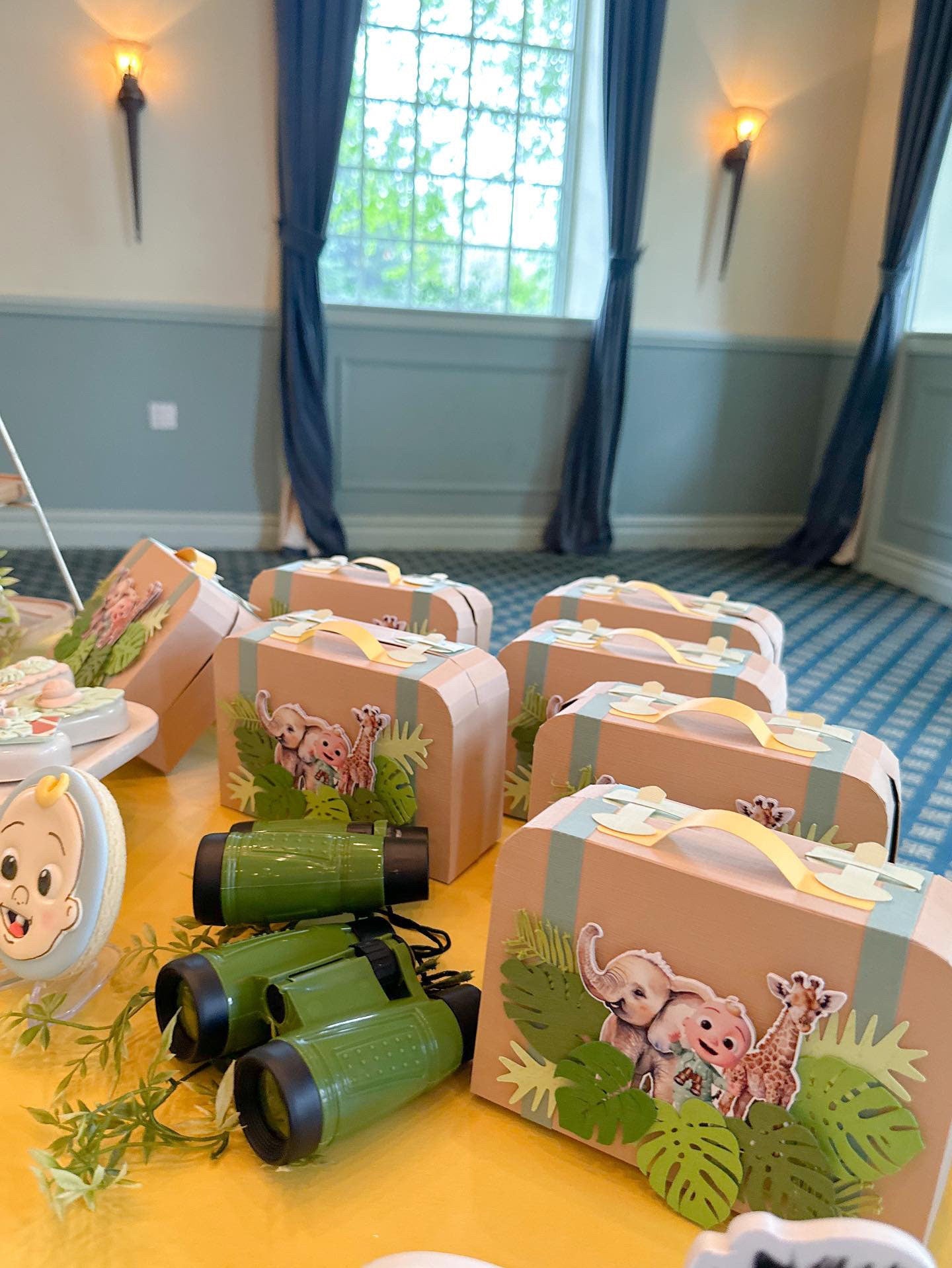 Jungle Suitcase Box | Safari Birthday Gable Box | Safari Favors | Safari Favor Bag | Wild One Favors | Wild One Favor Bags