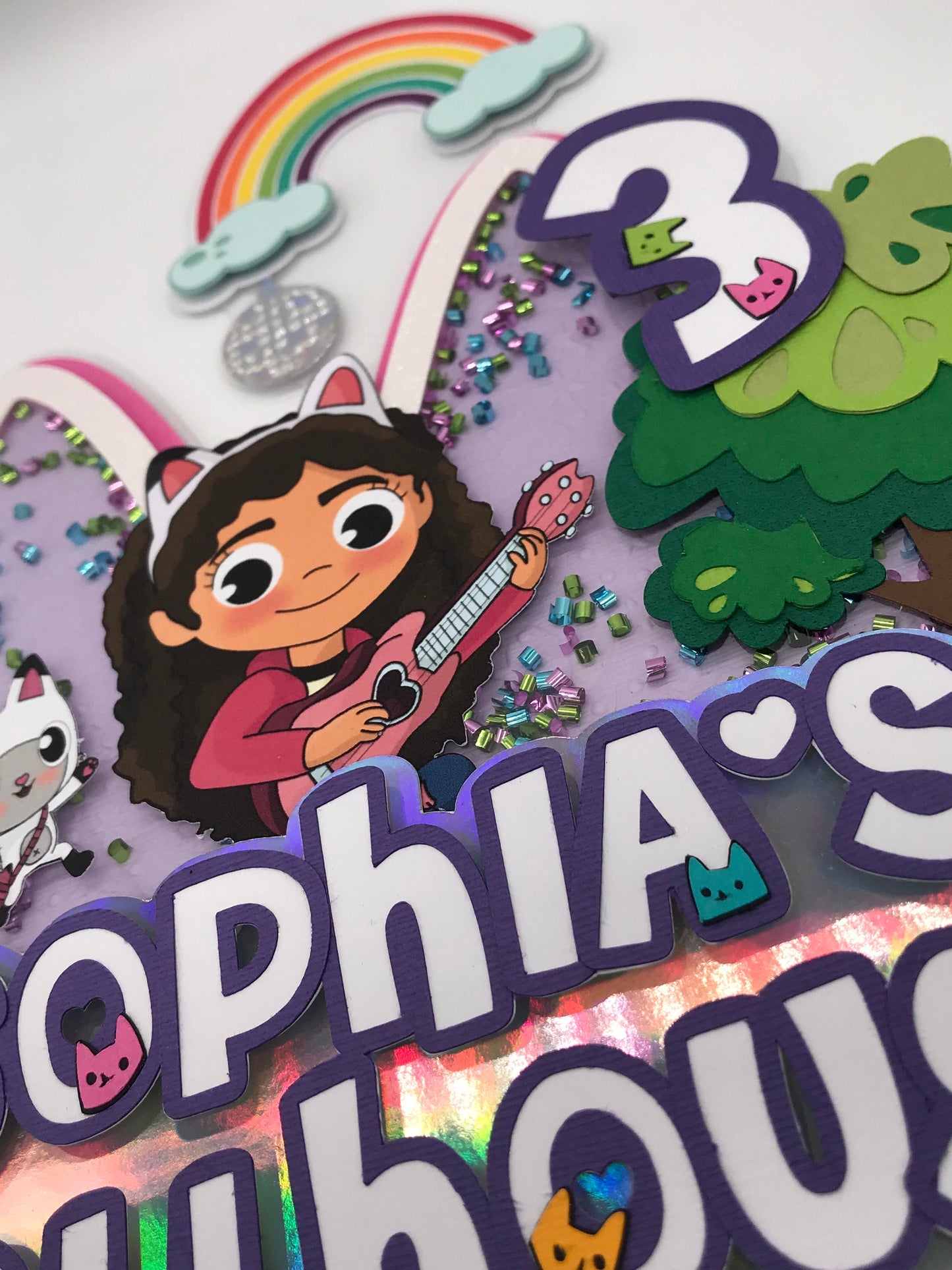 Gabby's Dollhouse Cake Topper, Gabby's Dollhouse Birthday Cake Topper, Gabby's Theme Personalized Cake Topper, Custom Gabby's Theme Topper