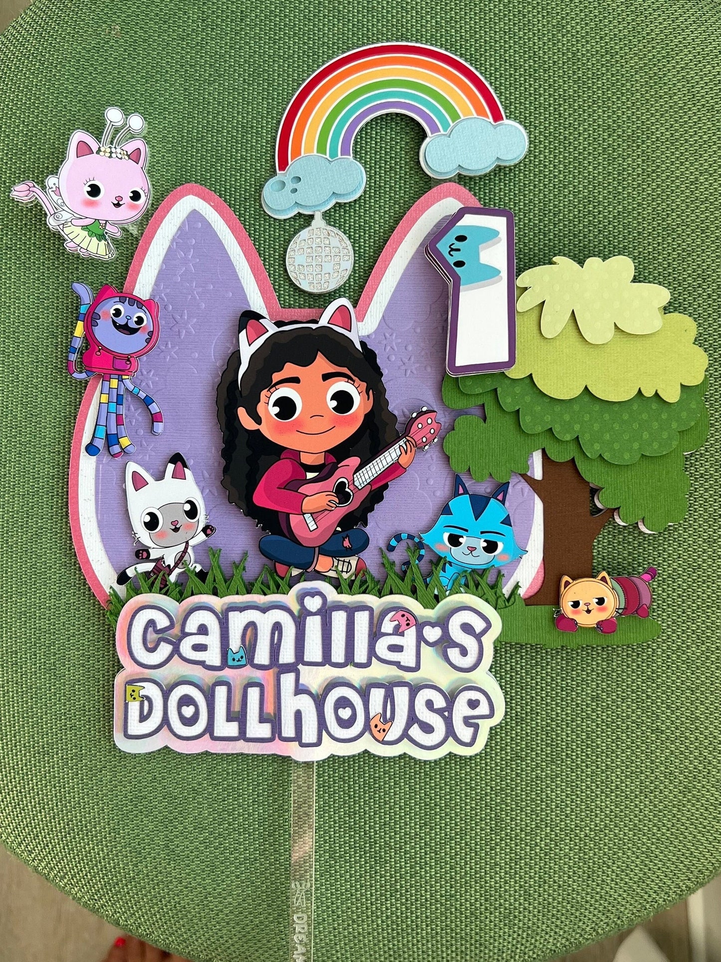 Gabby's Dollhouse Cake Topper, Gabby's Dollhouse Birthday Cake Topper, Gabby's Theme Personalized Cake Topper, Custom Gabby's Theme Topper