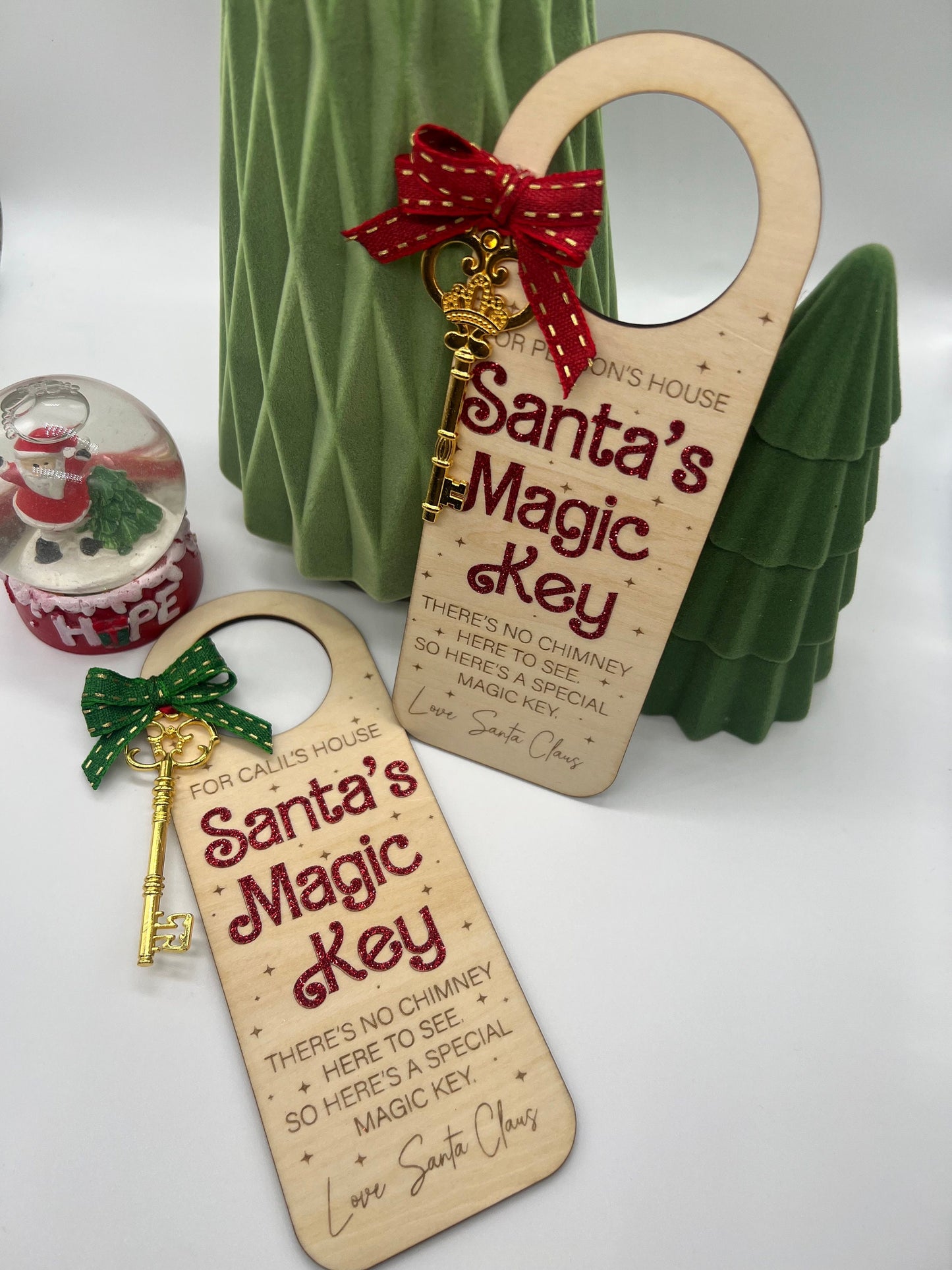 Santa Magic Key door hanger, Christmas door hanger, Christmas, Santa, Kids Christmas , Christmas porch, Ornament