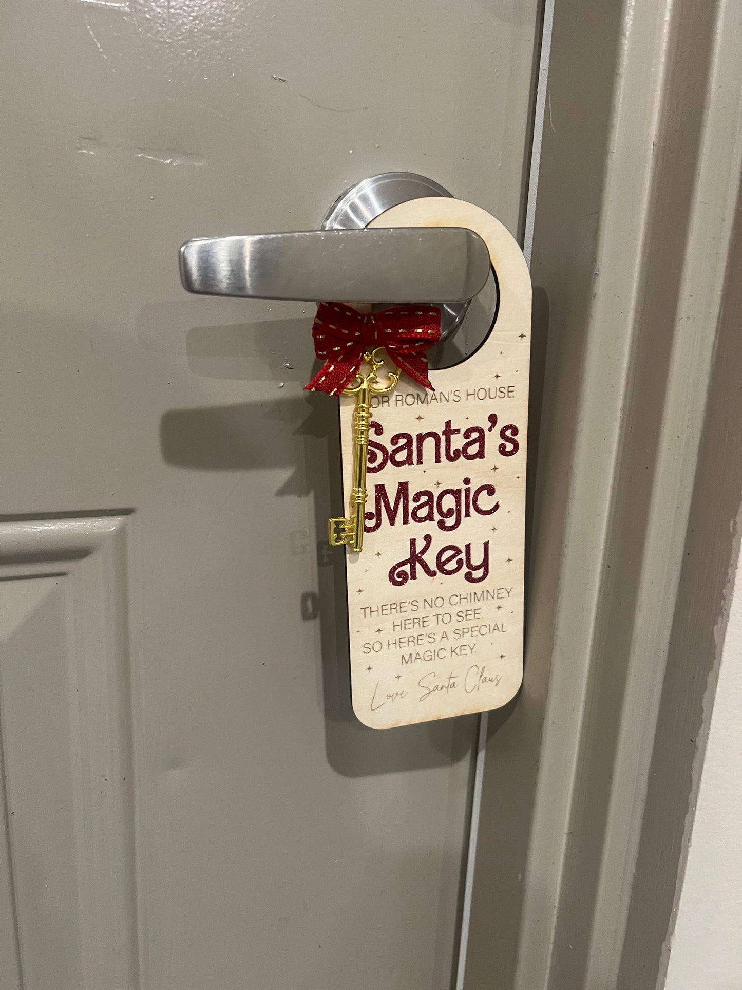 Santa Magic Key door hanger, Christmas door hanger, Christmas, Santa, Kids Christmas , Christmas porch, Ornament
