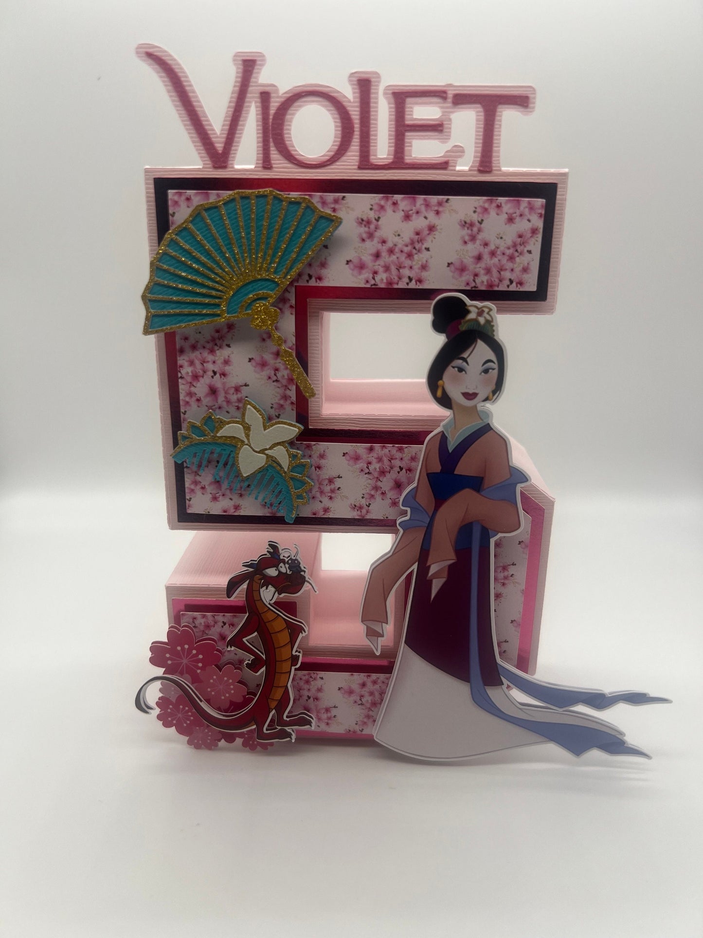 Mulan Theme Birthday Party, Two Wild 3D letter, Princess Mulan 3D Number, Disney Mulan Party Decorations, Asian 3D Number or Letter