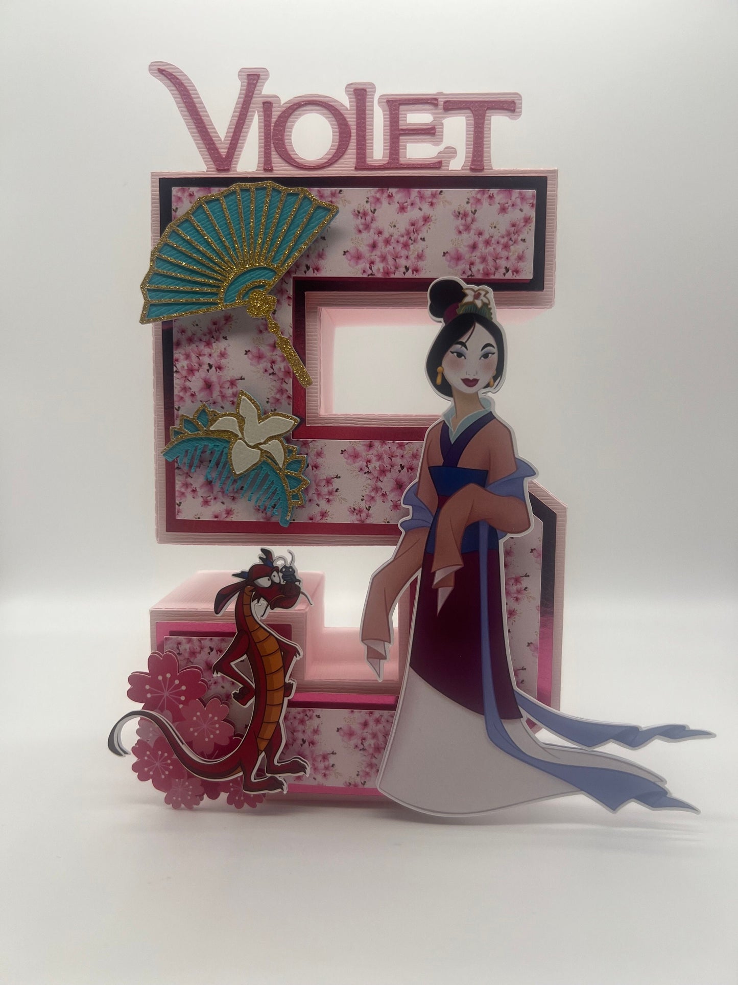 Mulan Theme Birthday Party, Two Wild 3D letter, Princess Mulan 3D Number, Disney Mulan Party Decorations, Asian 3D Number or Letter