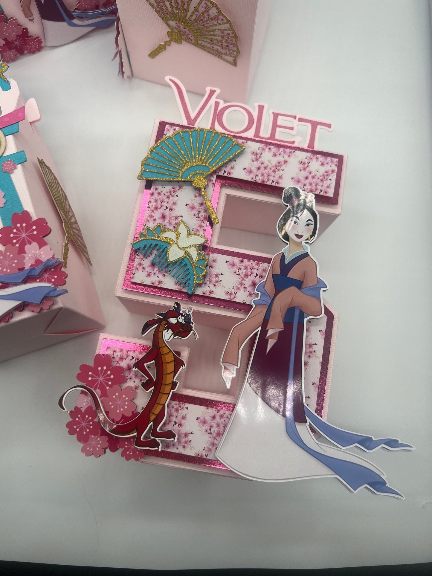 Mulan Theme Birthday Party, Two Wild 3D letter, Princess Mulan 3D Number, Disney Mulan Party Decorations, Asian 3D Number or Letter