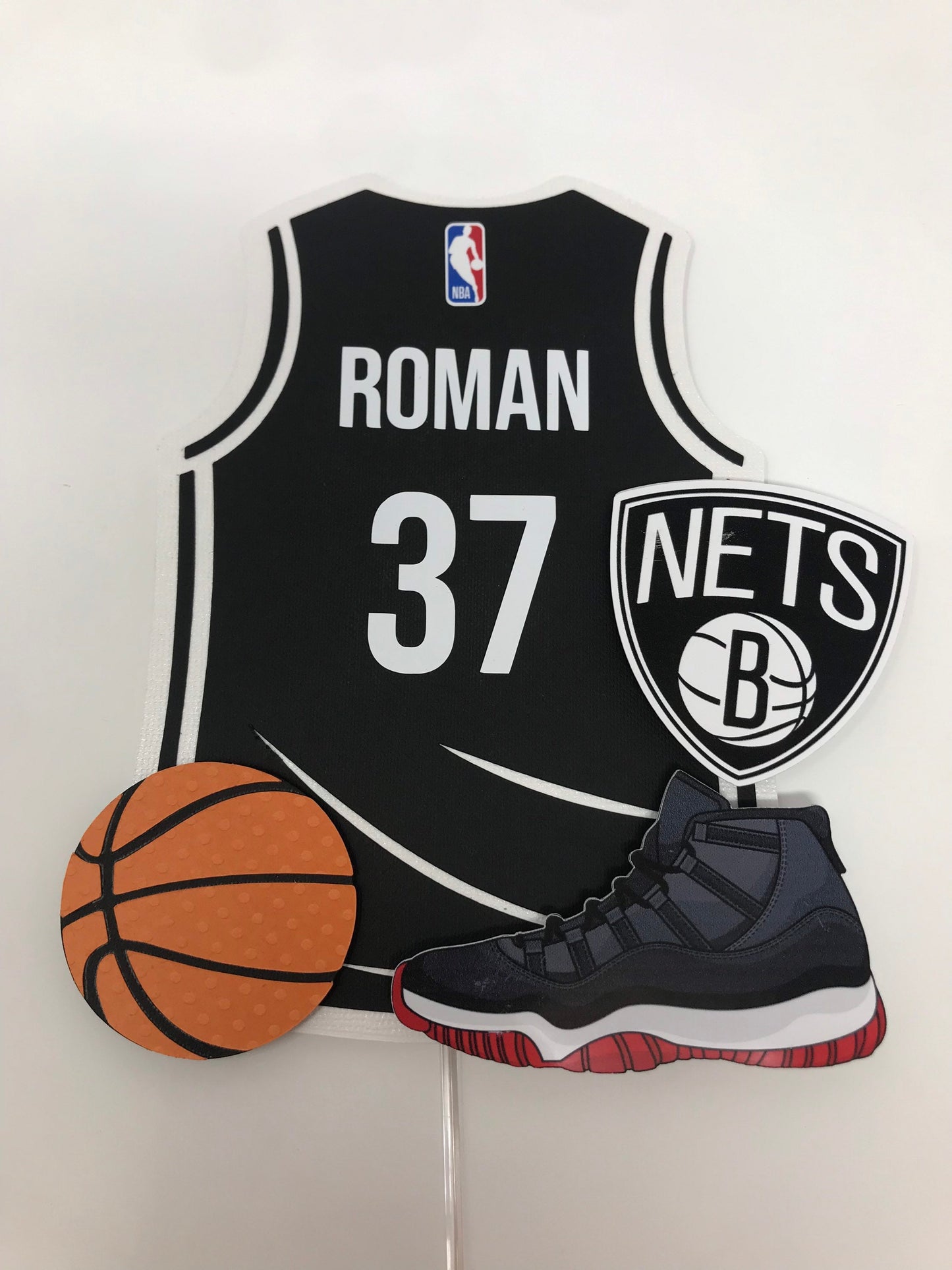 Basketball Cake Topper, Personalized Cake Topper, Ball Cake Topper, Sports Cake Topper,Basketball Theme Cake Topper, Basketball Jersey Theme