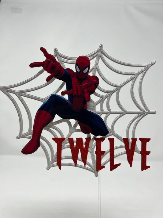 SpiderMan Cake Topper, Spider Birthday, SpiderMan Theme Personalized, Custom SpiderMan Theme, Marvel Party Decor,