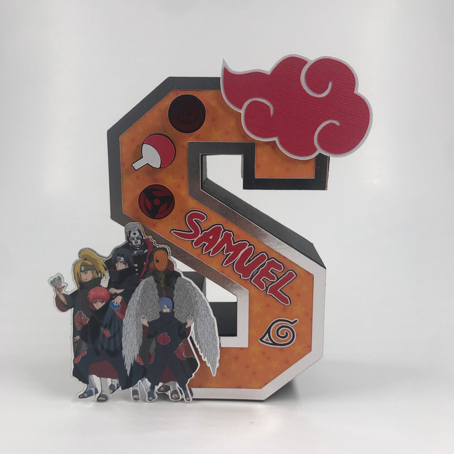 Anime 3D Letter, Anime Favor Box, Ninja Birthday, Anime Birthday Party, Anime Cup Cake Topper, Anime 3D Number, Anime Treat Bag