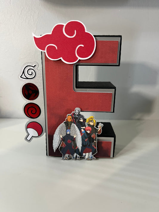 Anime 3D Letter, Anime Favor Box, Ninja Birthday, Anime Birthday Party, Anime Cup Cake Topper, Anime 3D Number, Anime Treat Bag