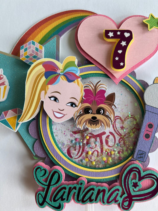 Jojo Siwa, Jojo Siwa Birthday Party, Jojo Cake topper, Centerpiece Diy, Kids decorations, Jojo Siwa Bow, Shaker Cake Topper