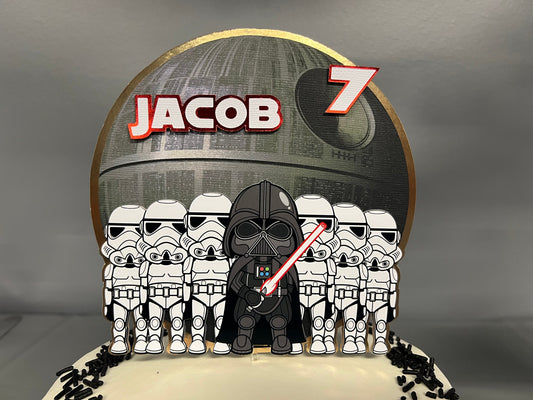 Star Wars Cake topper, Darth Vader, Disney Party Decorations, Star Wars Decor, Yoda Cake Topper, Lightsaber Birthday Party