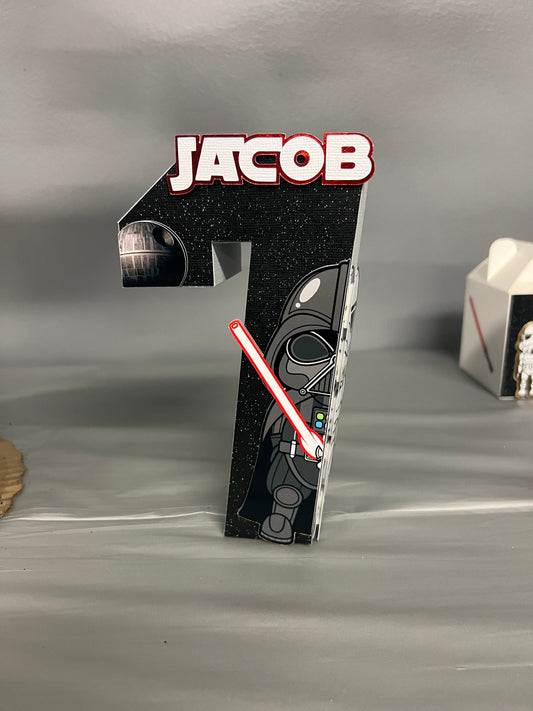 Star Wars 3D Letter/Number, Star Wars Party Decoration, Darth Vader Birthday, Disney Birthday, Disney Galaxy Theme, Yoda Birthday