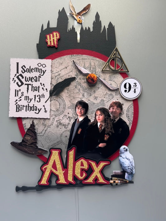 Harry Potter Cake Toppers, Wizard Themed Party Decorations, Glasses Harry Potter, Lightening Bolt Harry Potter