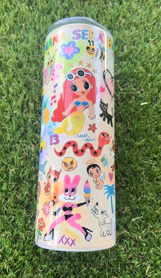 Karol g tumbler 20oz | Mañana será bonito | Bichota | TQG | Carolina | Gatubela | Cairo | Karmika