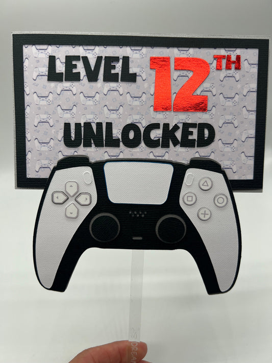 Gamer Cake Topper, Boys Personalized Cake Topper, Level Unlocked Cake Topper, Video Game Theme Cake Topper, Gaming Theme